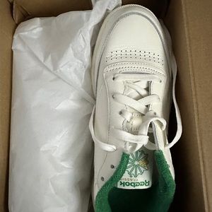 New in Box White Reebok Club C 85 Sneakers